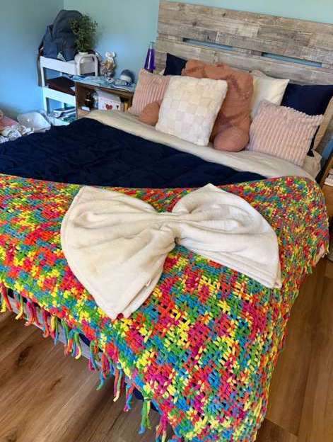 Bedroom styled and tidied