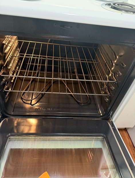 Detailed oven interior cleaning
