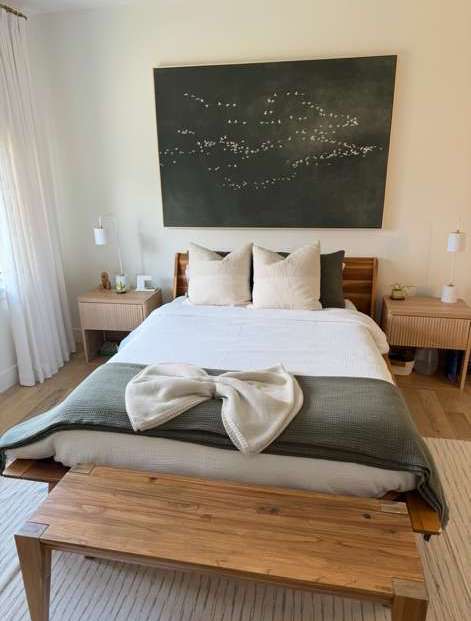 Tidy bedroom with hotel-style finish